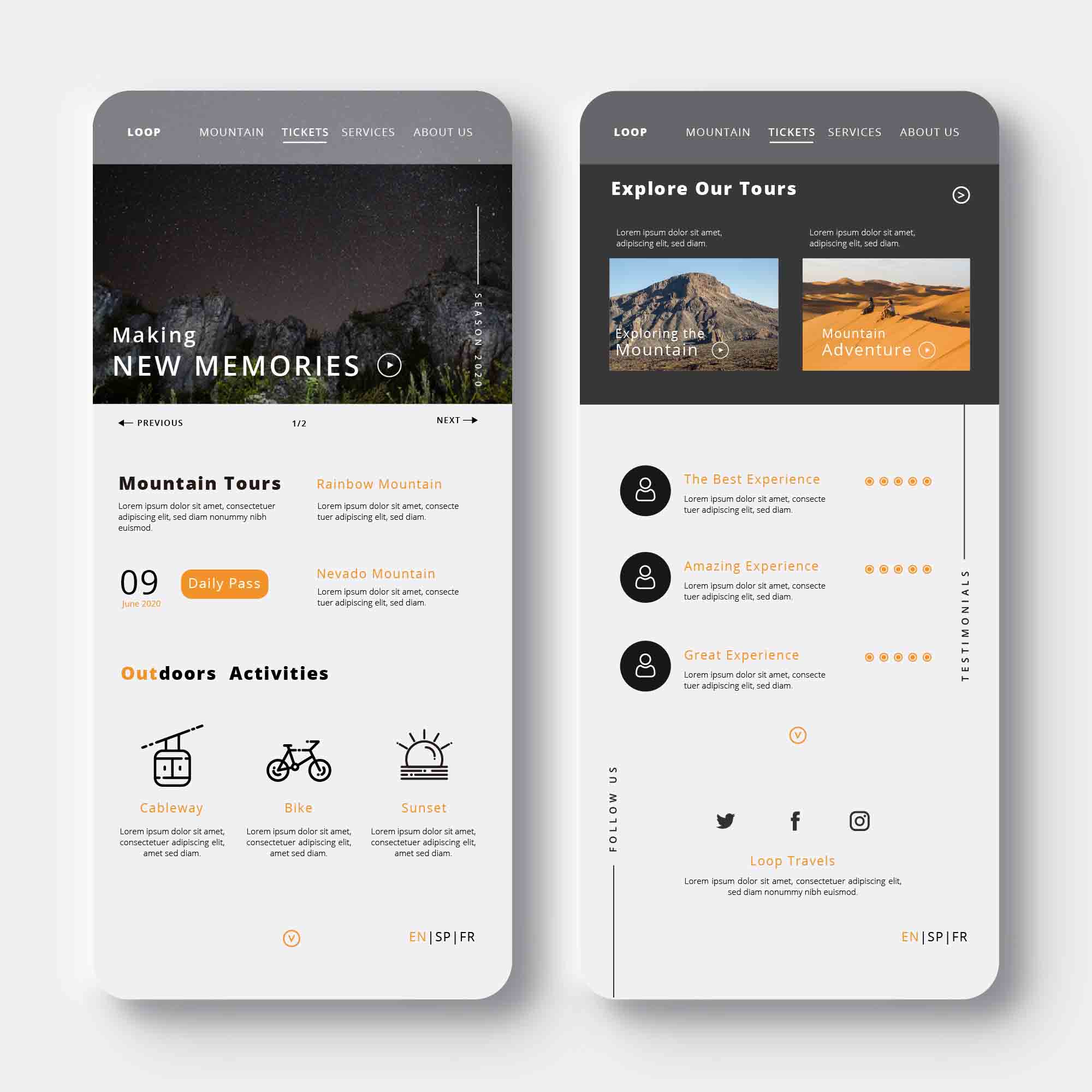 Mobile website design